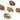 Knopfset Metallisches Pferd